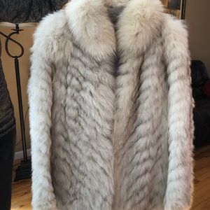 Silver Fox Fur Jacket size Medium